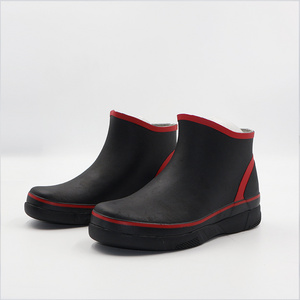 Men's waterproof rubber comfortable cylinder neoprene rain boots