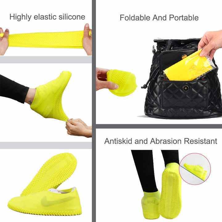 Waterproof Rubber Boots Non-Slip Water Shoes Men And Women Protection Silicone Rain Cover Boot Silicone Rain Boots