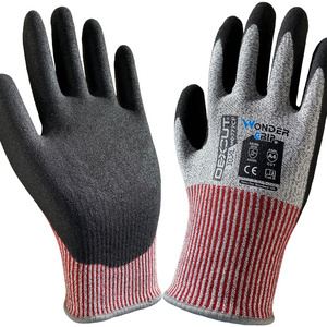 Aramid Fiber Rigger HPPE ANSI A4 Micro Foam Nitrile Maxi High Flex Butcher Anti Cut Resistant Proof Safety Work Gloves