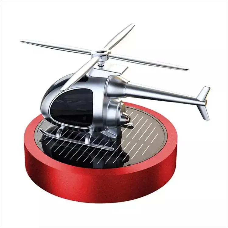 New Solar Aircraft Perfume Car Rotating Aromatherapy Helicopter Perfume Ornament Car Air Freshener