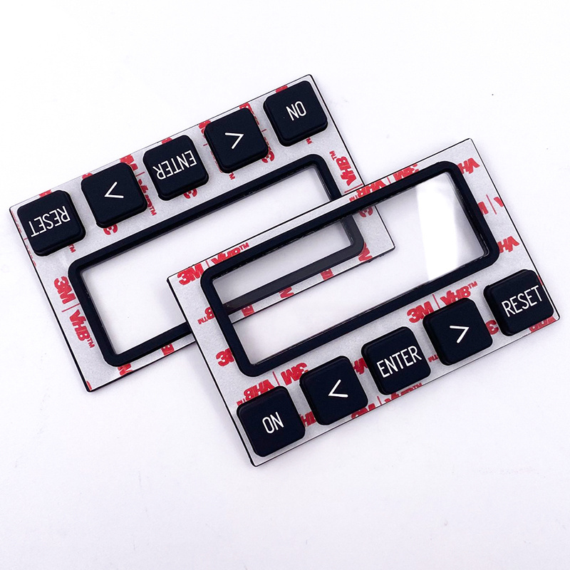 Factory Price Rubber Flat Keypad with Transparent PMMA Acrylic Membrane Plate/Panel for Outdoor LED Screen