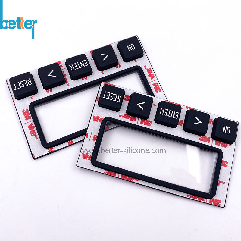 Factory Price Rubber Flat Keypad with Transparent PMMA Acrylic Membrane Plate/Panel for Outdoor LED Screen