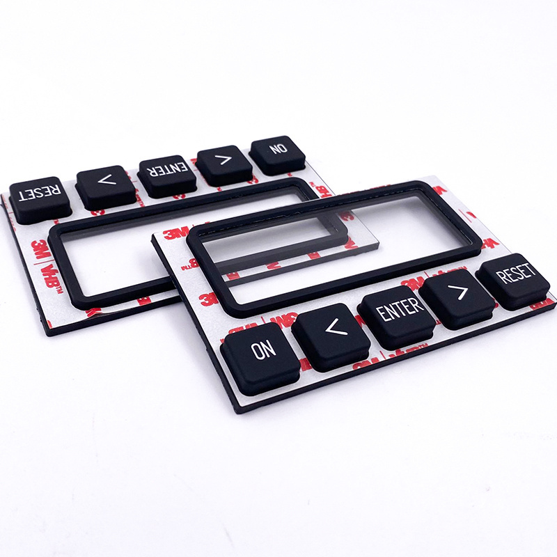 Factory Price Rubber Flat Keypad with Transparent PMMA Acrylic Membrane Plate/Panel for Outdoor LED Screen