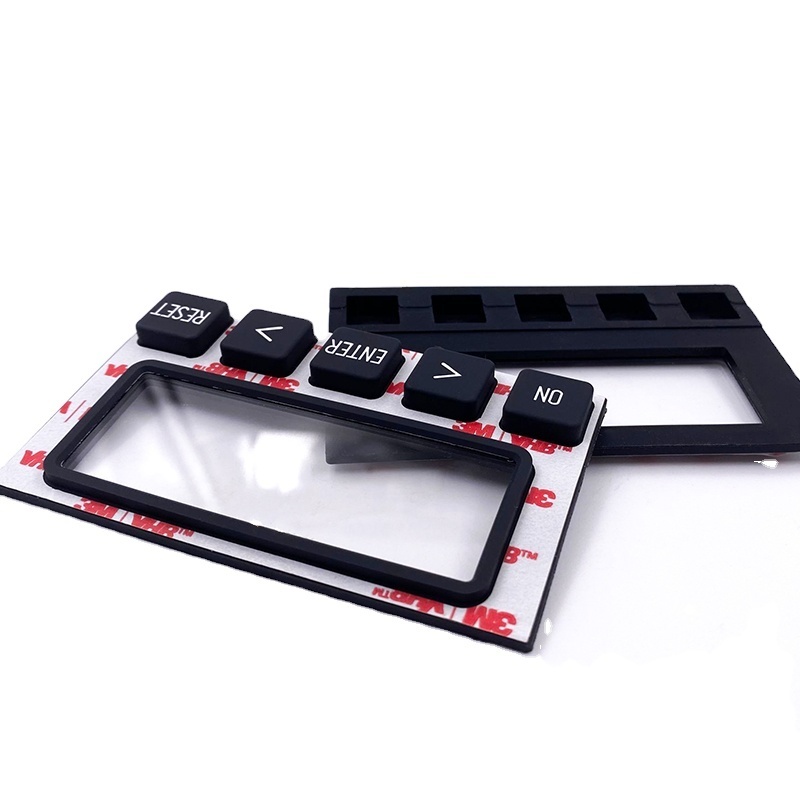 Factory Price Rubber Flat Keypad with Transparent PMMA Acrylic Membrane Plate/Panel for Outdoor LED Screen