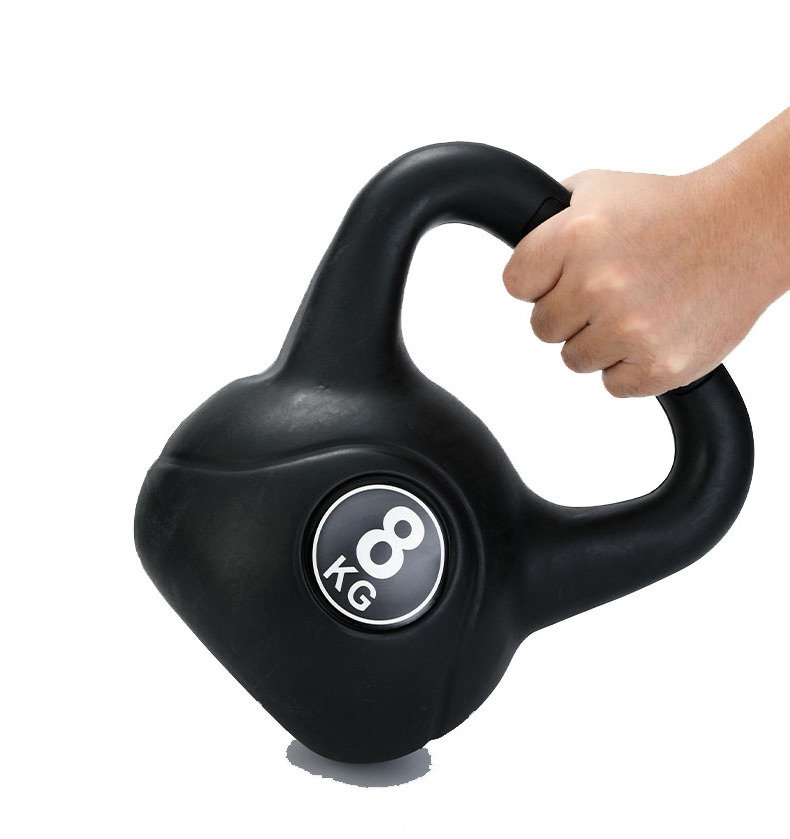 Custom weight lifting  PE cement  kettlebell 2kg 4kg 6kg 8kg 10kg Gym fitness home outdoor sport competition kettlebell