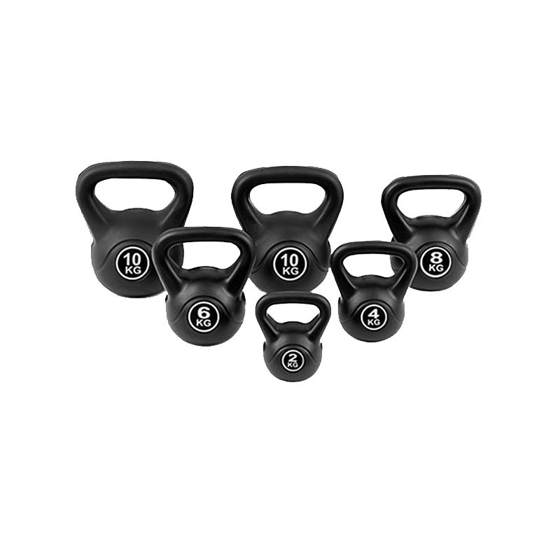 Custom weight lifting  PE cement  kettlebell 2kg 4kg 6kg 8kg 10kg Gym fitness home outdoor sport competition kettlebell