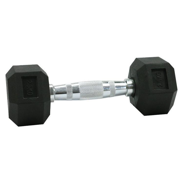 Cross Fitness Hex Dumbbell Gym Basic Equipment Rubber Coated Hexagonal Dumbbell