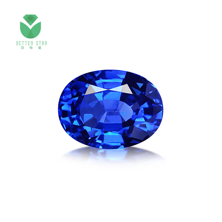 Wholesale Loose Lab Grown Sapphire 1-5 Carat Oval Shape Sunthetic Loose Sapphire Gemstone Blue Lab made Gemstone Supplier Prices