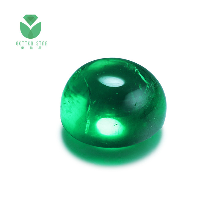 High Quality 0.1-5 Carat Round Stone Lab Grown Emerald China Supplier Real Synthetic Emerald Loose Gemstones