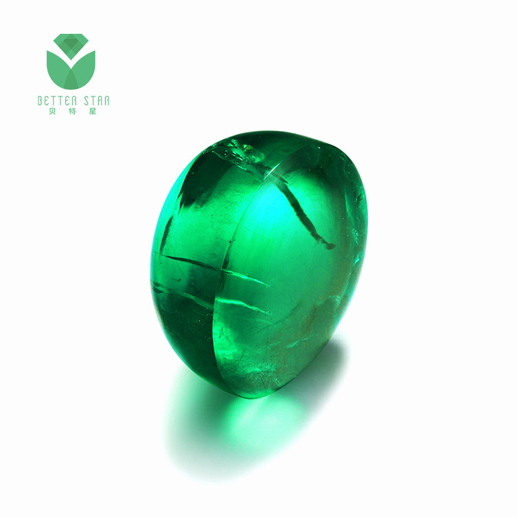 High Quality 0.1-5 Carat Round Stone Lab Grown Emerald China Supplier Real Synthetic Emerald Loose Gemstones