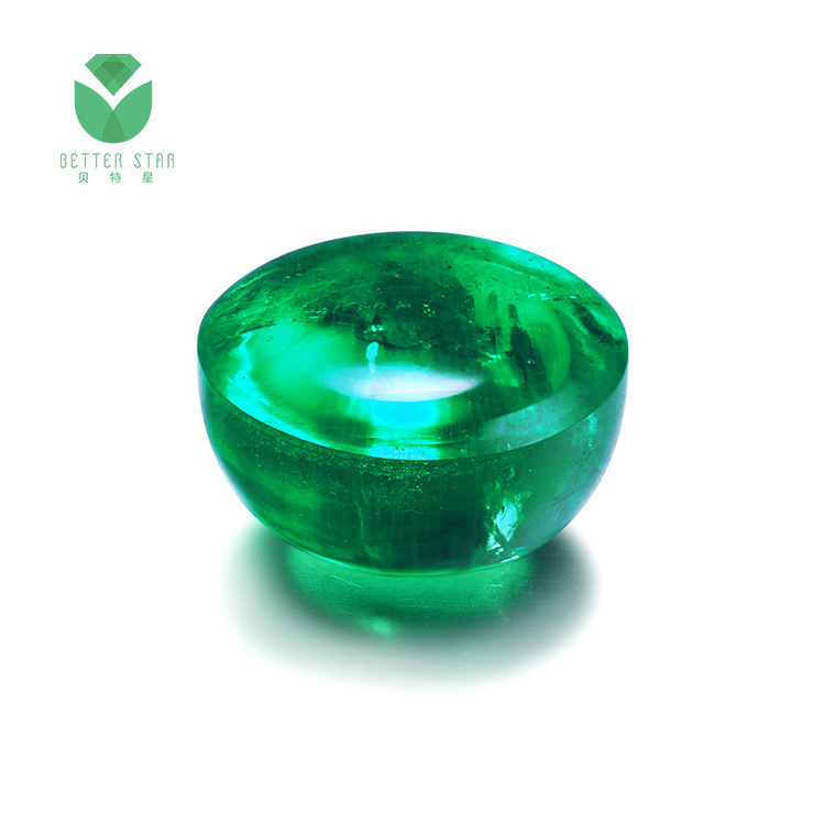 High Quality 0.1-5 Carat Round Stone Lab Grown Emerald China Supplier Real Synthetic Emerald Loose Gemstones