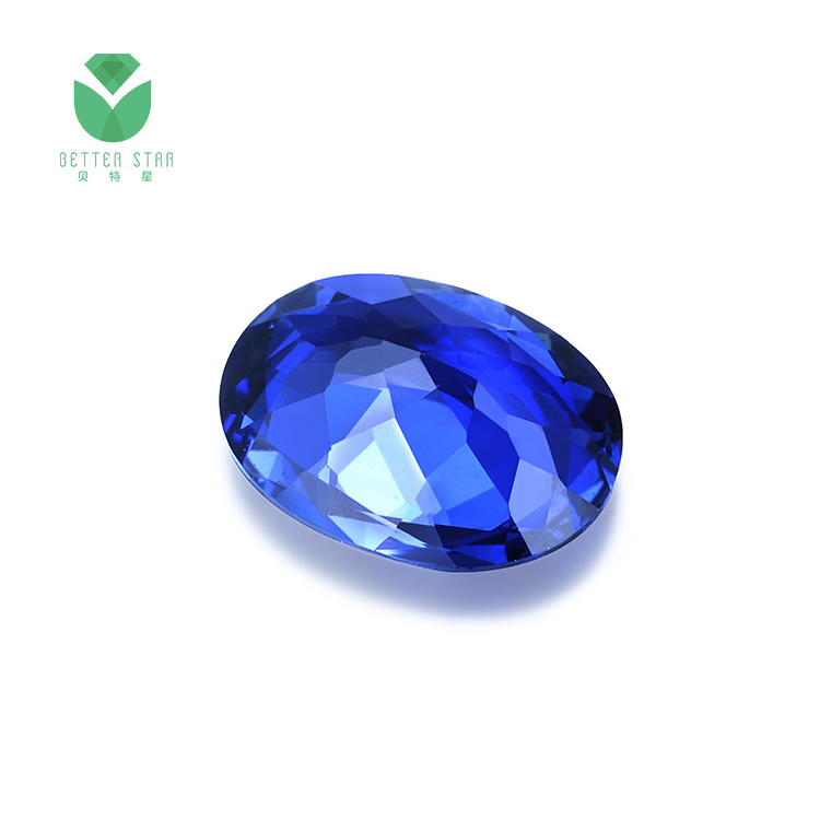 Wholesale Loose Lab Grown Sapphire 1-5 Carat Oval Shape Sunthetic Loose Sapphire Gemstone Blue Lab made Gemstone Supplier Prices