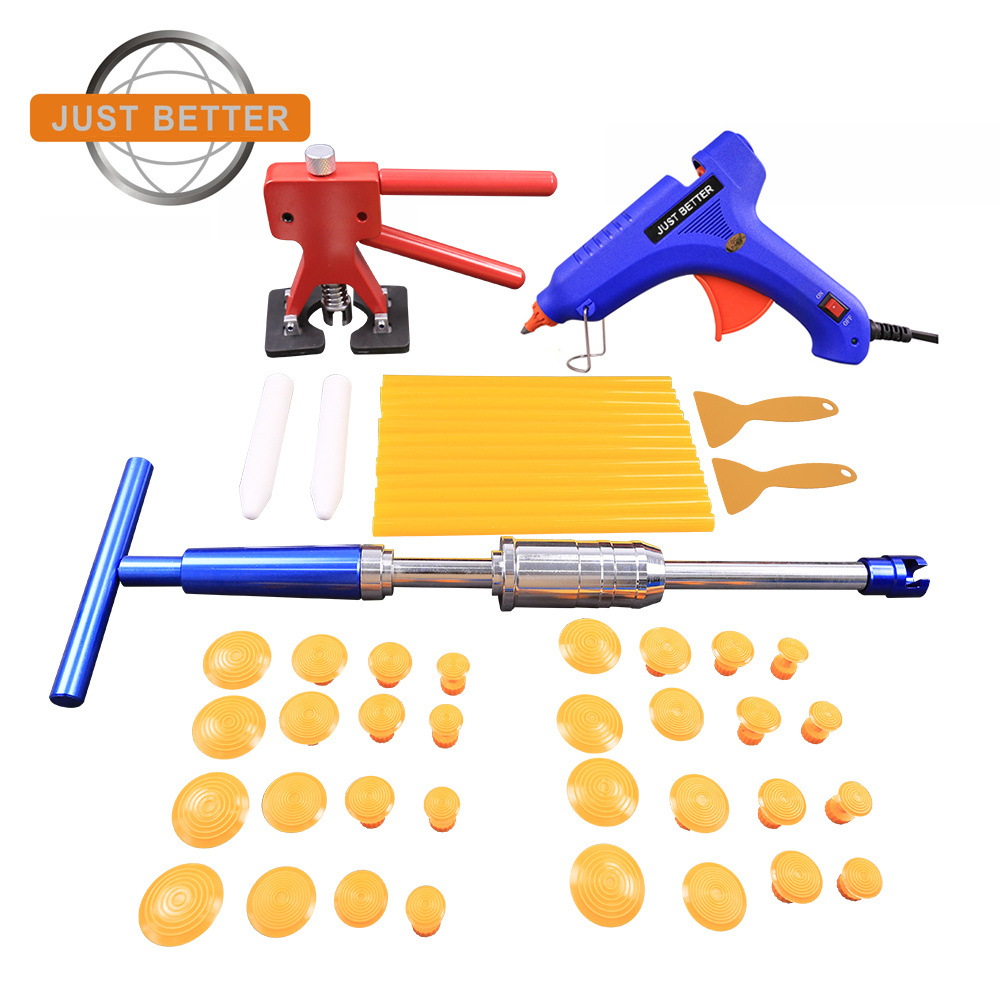 PDR Tools Paintless Dent Removal Tools Dent Lifter With Glue Tabs Puller Large Slide Hammer and Glue Gun Glue Sticks Kit