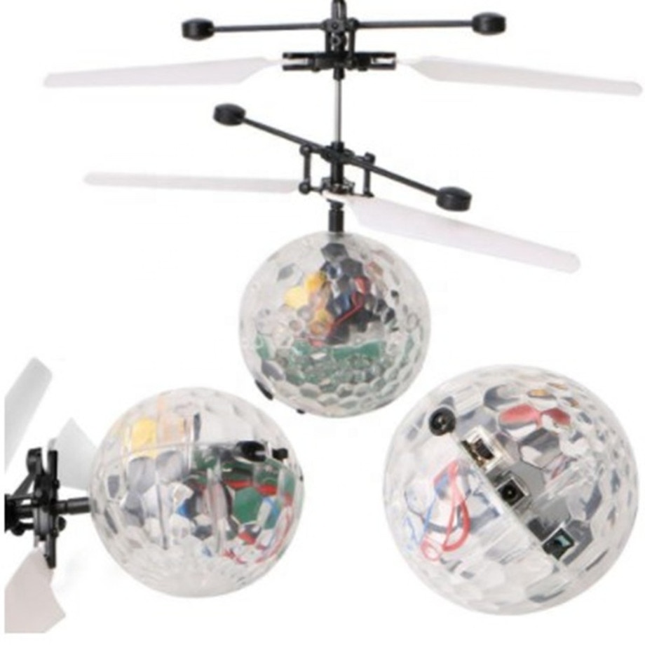 Adults Kids Flashing Mini Drone Toys Children Colorful Shining LED RC Flying Crystal Ball Helicopter Light Up Induction Aircraft