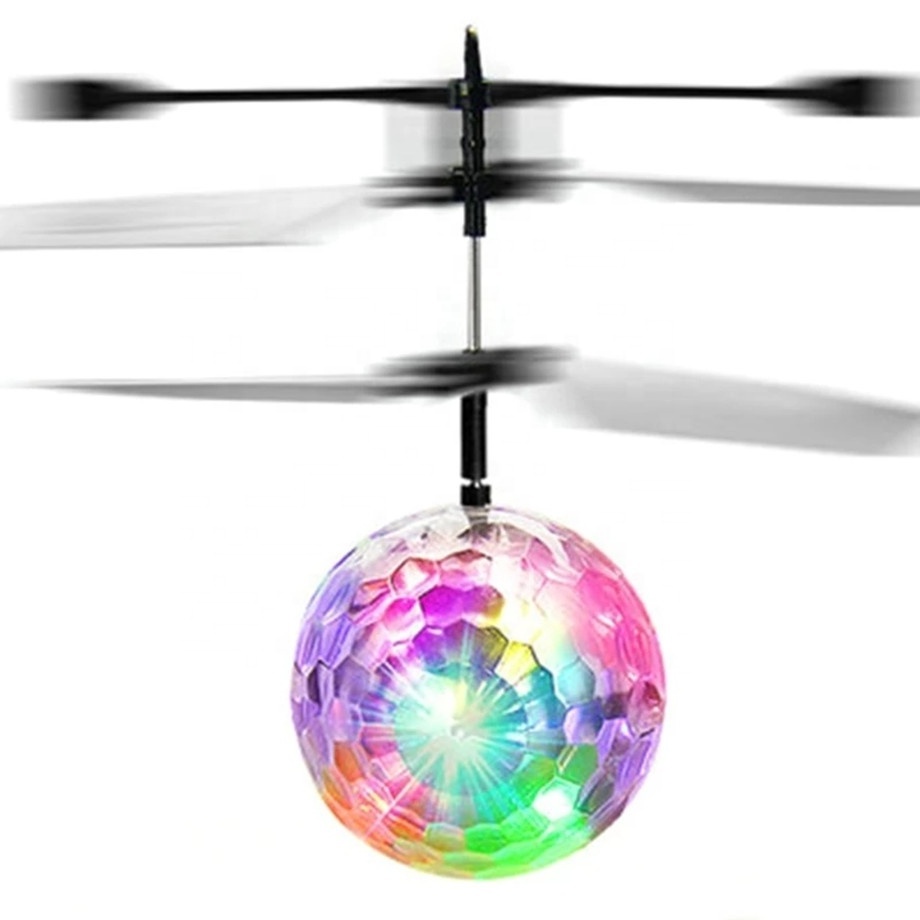 Adults Kids Flashing Mini Drone Toys Children Colorful Shining LED RC Flying Crystal Ball Helicopter Light Up Induction Aircraft