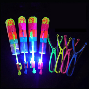 Wholesale LED Slingshot Helicopter Toy Light Up Flying Arrow Toys For Kids