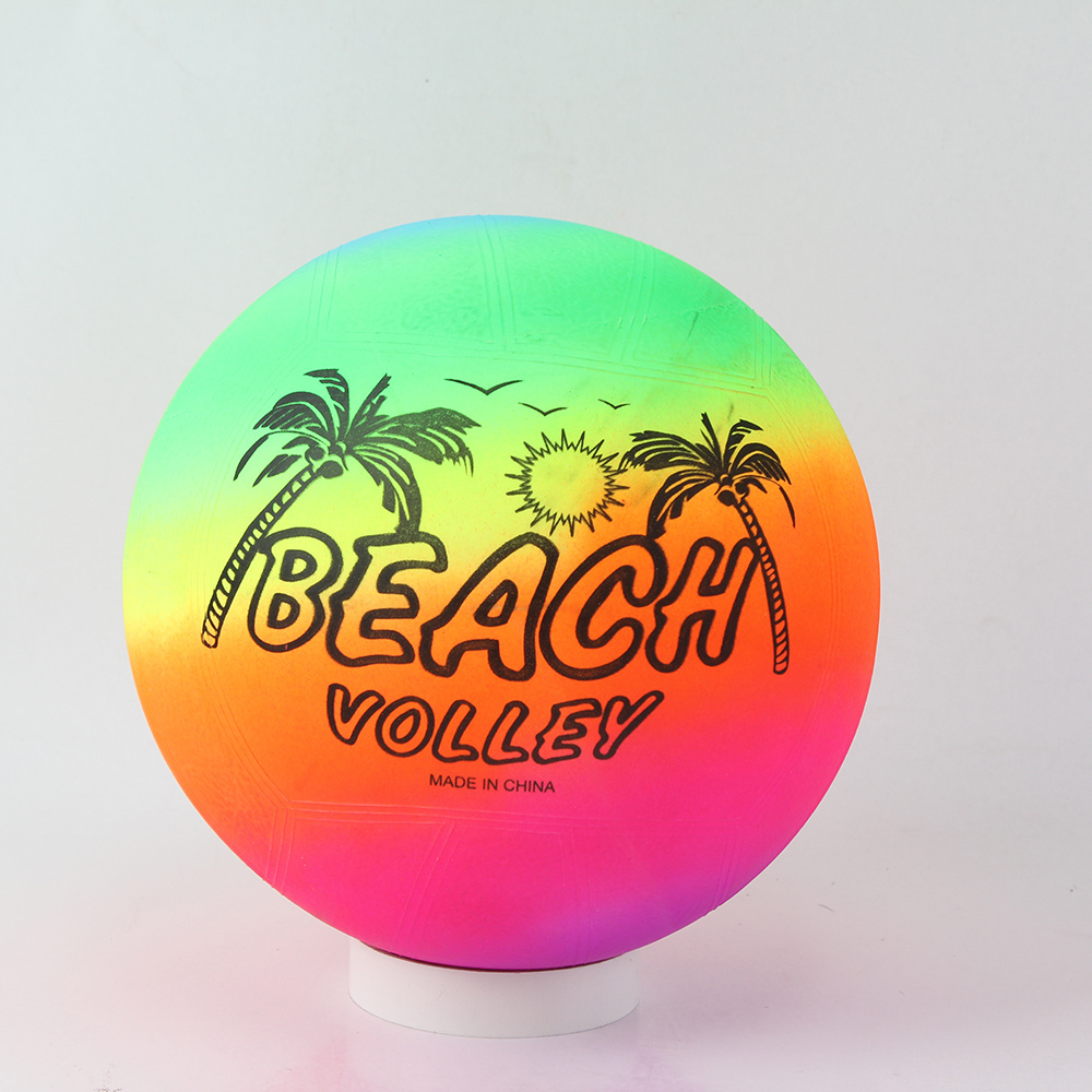 9 inches rainbow colorful pvc inflatable beach ball toy ball