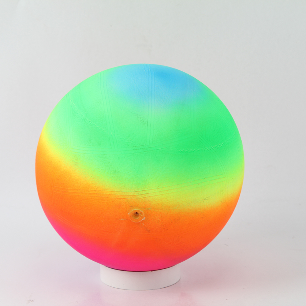 9 inches rainbow colorful pvc inflatable beach ball toy ball