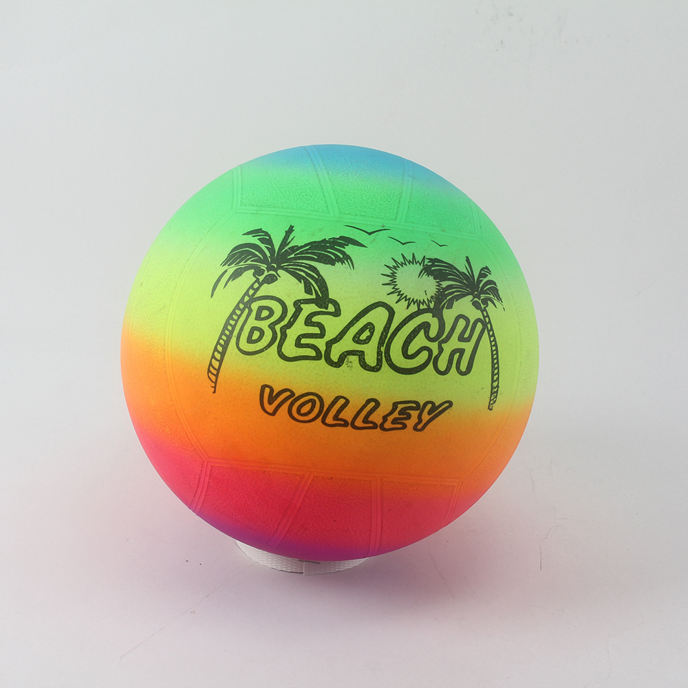 9 inches rainbow colorful pvc inflatable beach ball toy ball