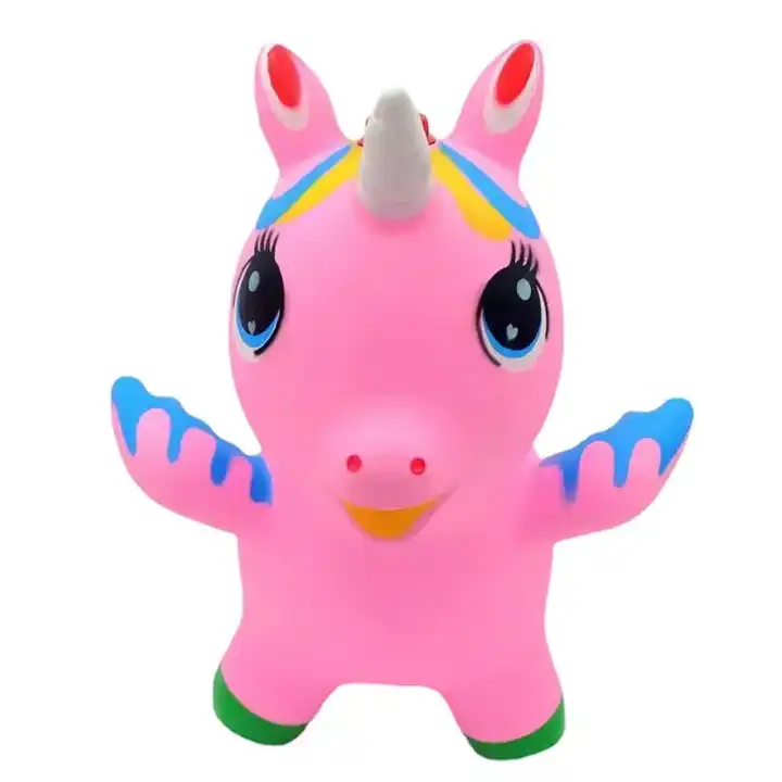 jumping animals pvc toys  kids ride on inflatable jumping bounce animals unicorn  horse