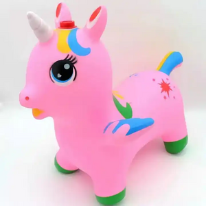 jumping animals pvc toys  kids ride on inflatable jumping bounce animals unicorn  horse