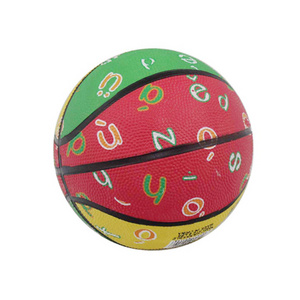 2#  rubber basketball  colorful letter printing size 2 mini basketballs