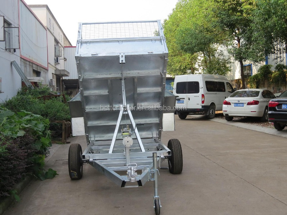 single cage hot dipped galvanized tipper trailer