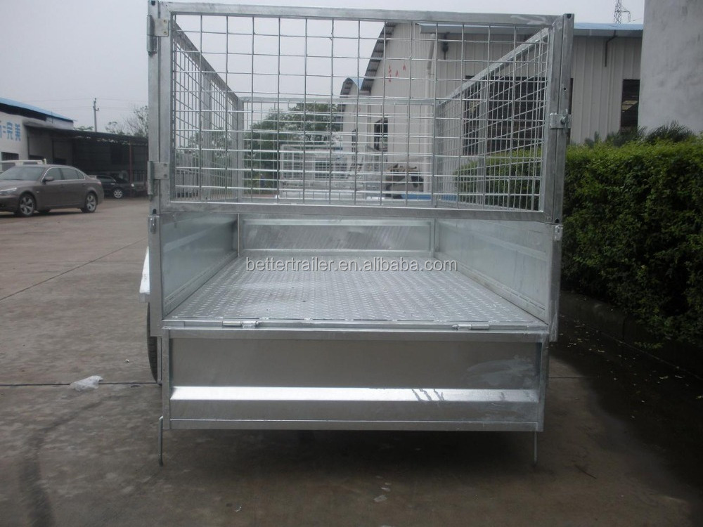 world manufacturer identifier WMI Better Trailer hot dipped galvanized single axle tilting cage trailer