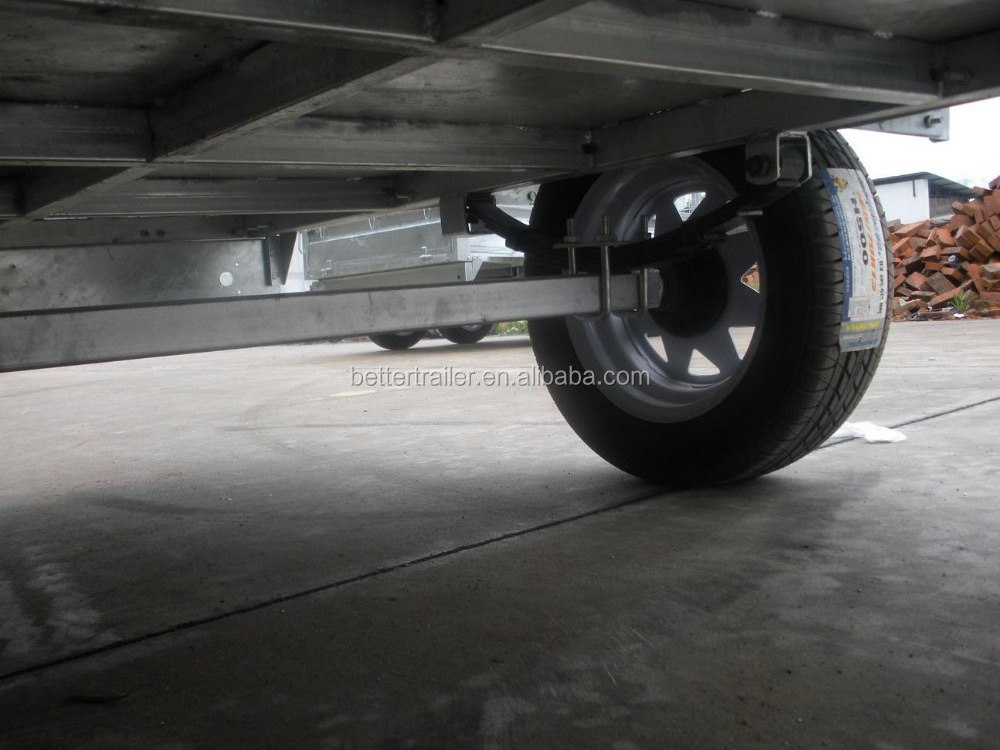 galvanized cargo utility 7x5 box single axle trailer