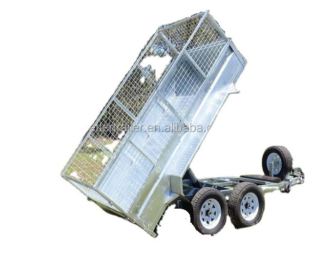 heavy duty hydraulic removable skip bin cage tipper trailer