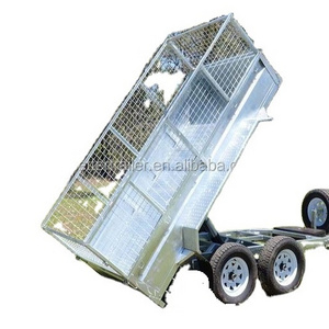 heavy duty hydraulic removable skip bin cage tipper trailer