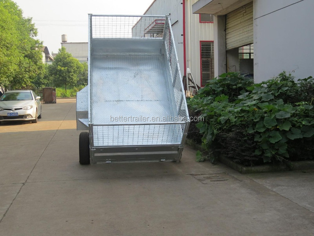 single cage hot dipped galvanized tipper trailer