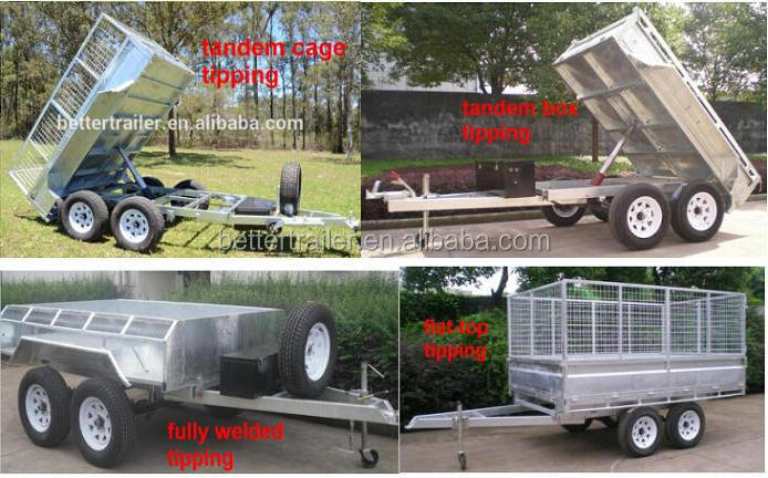 heavy duty hydraulic removable skip bin cage tipper trailer