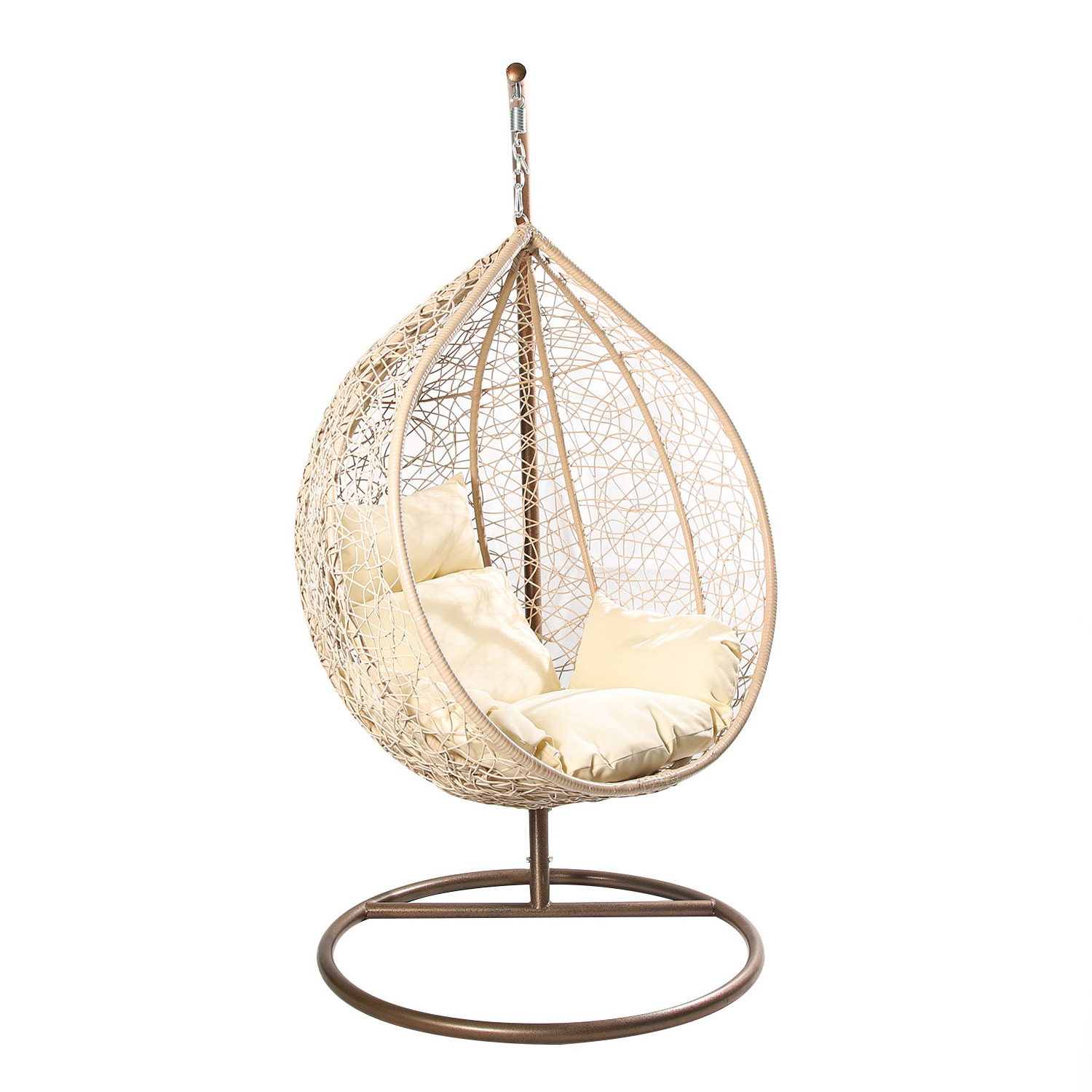 Standing Egg Chair Swing Pillow Black Hanging Chairs Single Patio Swings Balcony Ceiling Rocking Cushion