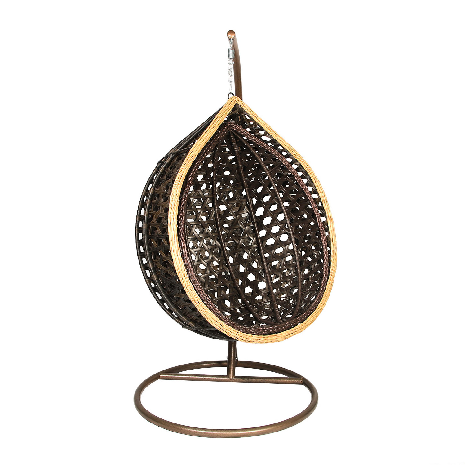 teardrop hanging chair modern adult standing cheap black woven wicker half egg chair for bedroom