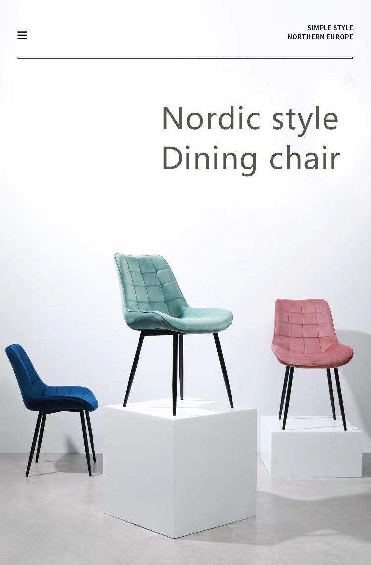 dinning chair restaurant modern luxury nordic green blue grey upholstered velvet fabric dining chairs for dining room table