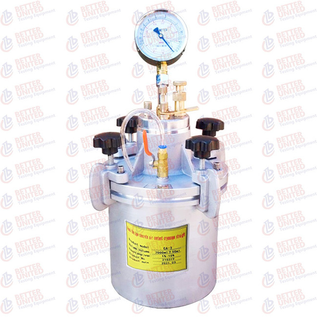 Concrete Mix Air Content Meter Air Entrainment Meter Pressure Gauge Type