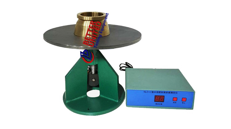 Motorized concrete flow table for cement mortars testing