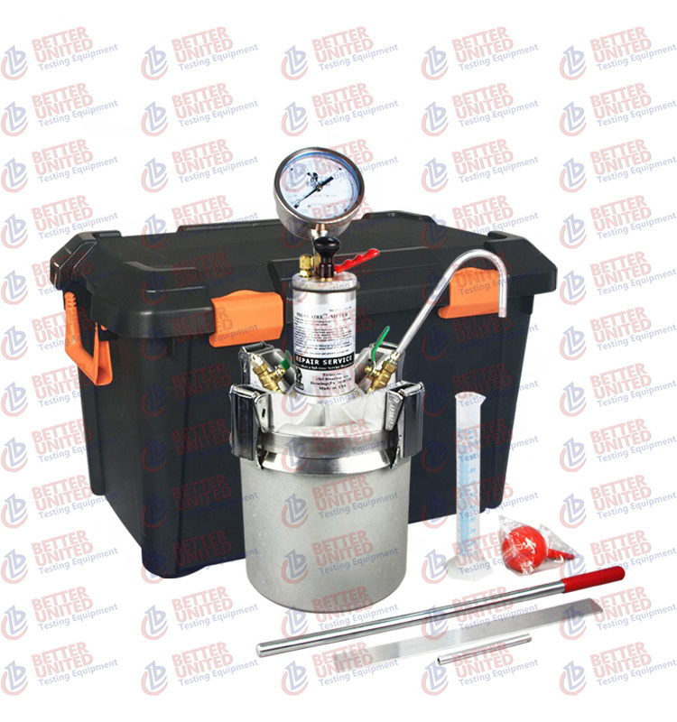 Concrete Mix Air Content Meter Air Entrainment Meter Pressure Gauge Type