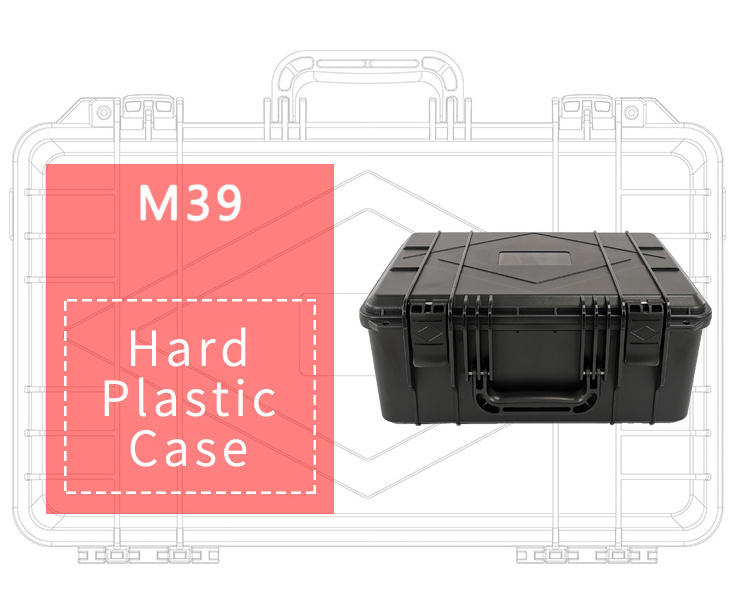 Portable M39 Tool Cases Black and Gold Hard Plastic Safety Box with Z Fold Waterproof and Shockproof OEM for Tool Storage