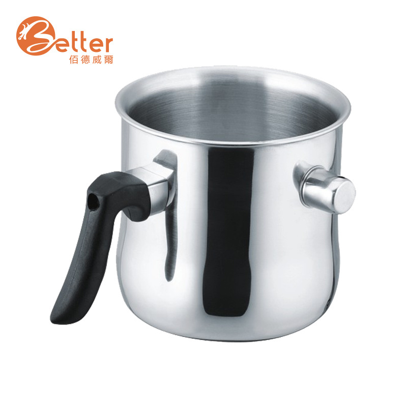 High Quality 1.5L Stainless Steel Double Wall Whistling Milk Pot