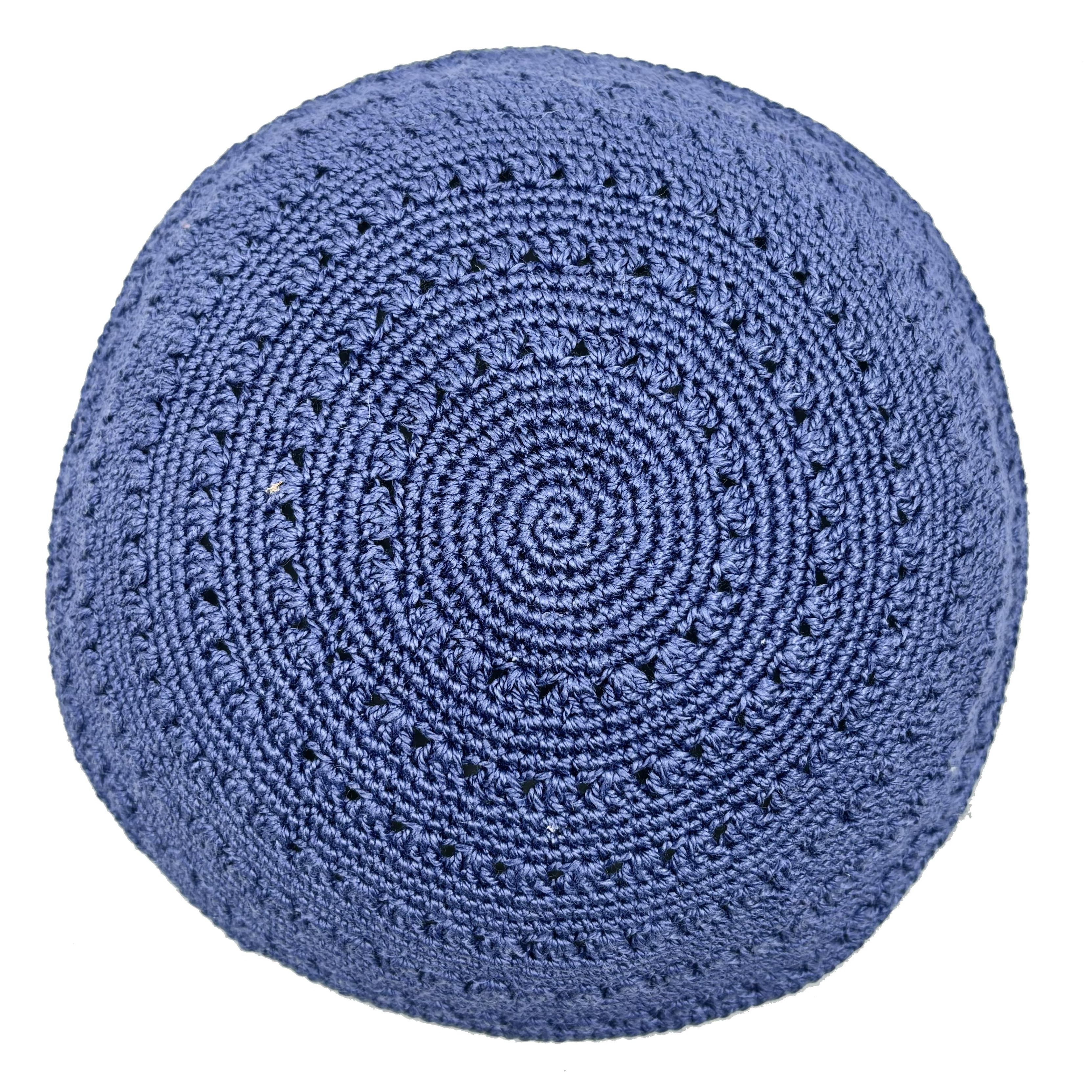 Navy crochet Yarmulke Kippah Men's Stylish White Kipa Daily Party Business Customizable Sizes Adults Boys Outdoor