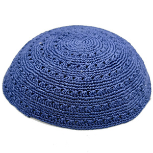 Navy crochet Yarmulke Kippah Men's Stylish White Kipa Daily Party Business Customizable Sizes Adults Boys Outdoor