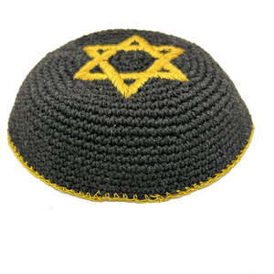 Stylish Crochet Kippah Hat for Men Boys Kids with star for Daily Party Outdoor Business Religious Scenes for Adults kippah