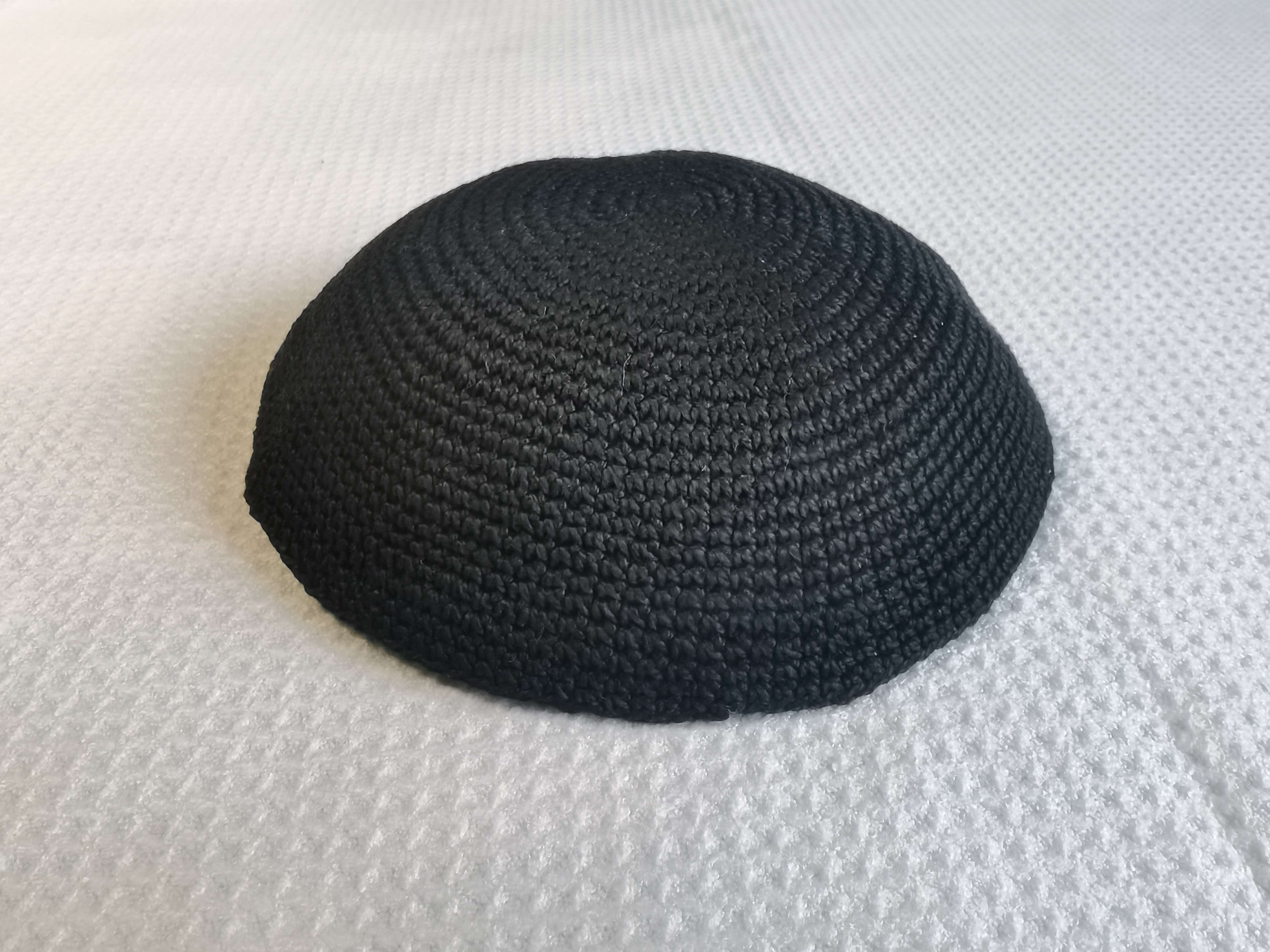 MEN BOYS AND KIDS ALL SIZE BLACK HANDMADE CROCHET JEWISH KIPPAH