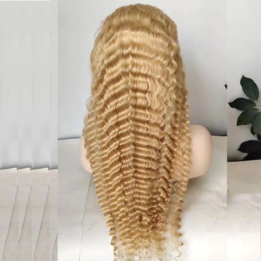 Factory Wholesale Raw Indian Hair 613 Color Virgin Human Hair Wigs Peruvian 613 Bob Curly Machine Made Remy Human Hair Wig