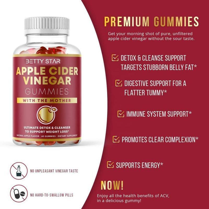 OEM Apple cider vinegar gummies promote digestion apple cider vinegar tablets