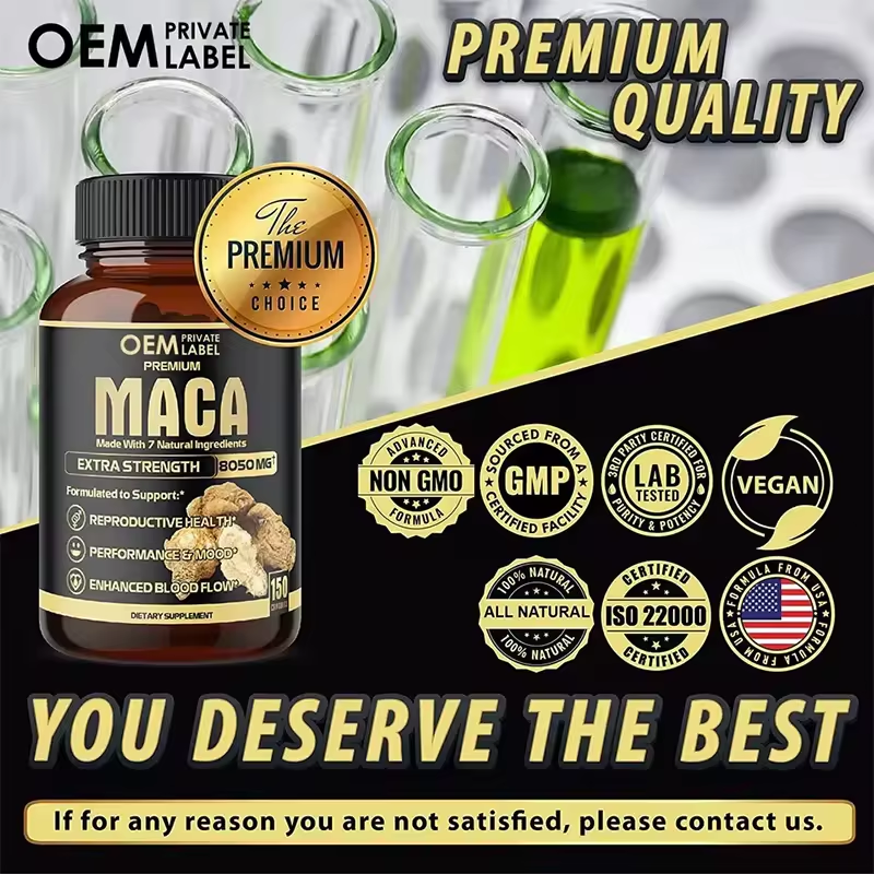 Men Fertility Tablet Male Natural Organic Herbal Maca Sperm Increase the Fertility Maca capsules