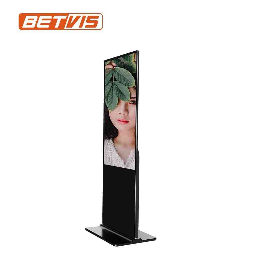 Indoor Free Standing 55 Inch LCD Displaying Information Advertising Totem Kiosk with Free Management Software