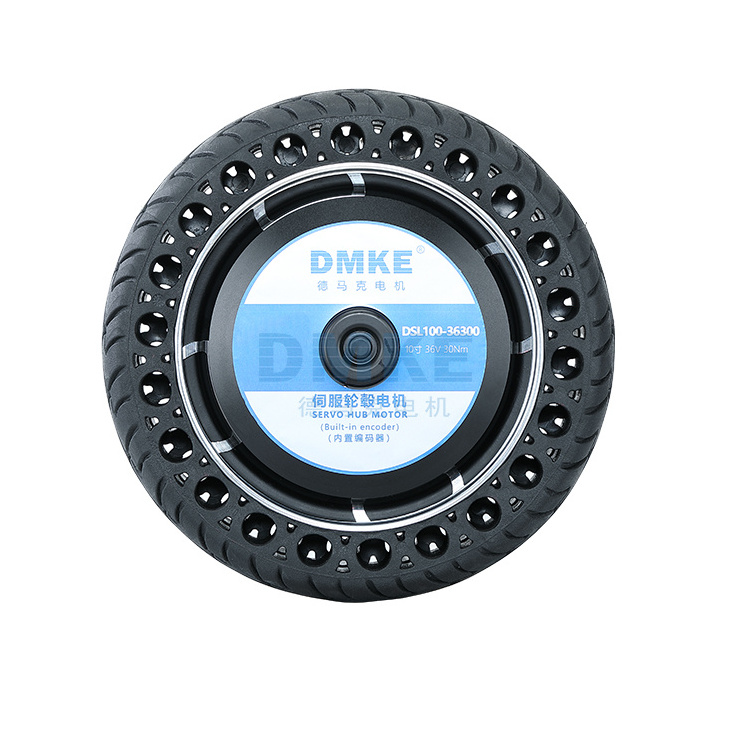 DMKE 10 Inch 380W Hub Motor 36V 30N.M 4096 Encoder Brushless 36V Electric Scooter Wheel Hub Motor For Agv Car